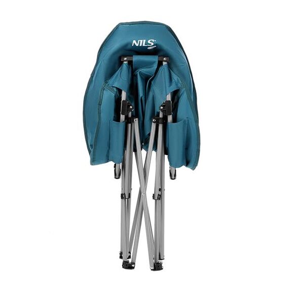 NILS CAMP krzesło turystyczne kempingowe składane z pokrowcem NC3070 zielone, Kolor: morski, Waga: 1, 11 zdjęcie