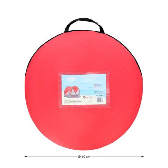 NC3142 Namiot Plażowy Samorozkładający Podłoga Czerwono-Szary NILS CAMP, 7 zdjęcie