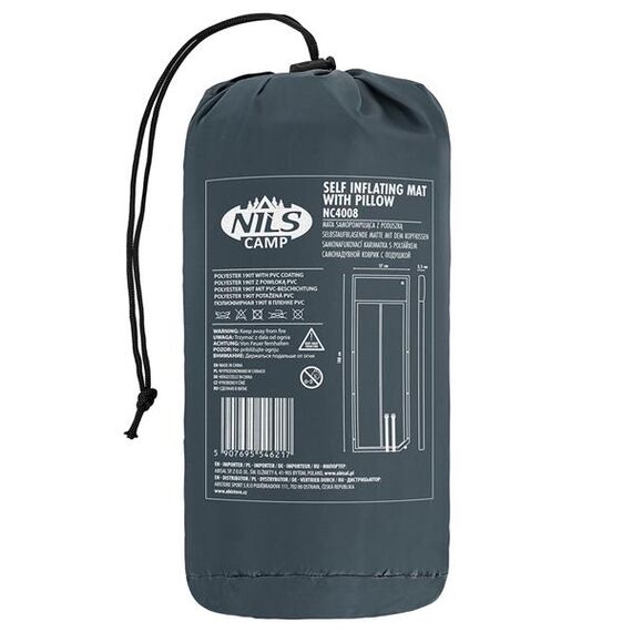 NILS CAMP mata turystyczna samopompująca 188x57cm NC4008 szara, Kolor: antracyt, Waga: 1, 15 zdjęcie