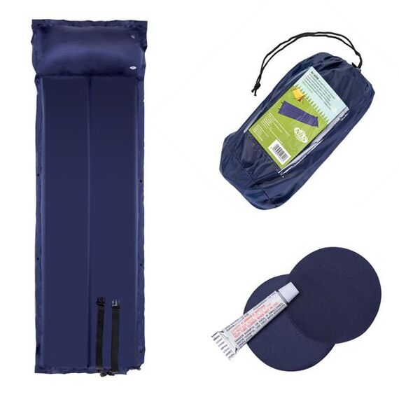 NILS CAMP mata turystyczna samopompująca 188x57cm NC4008 niebieska, Kolor: niebieski, Waga: 1, 16 zdjęcie