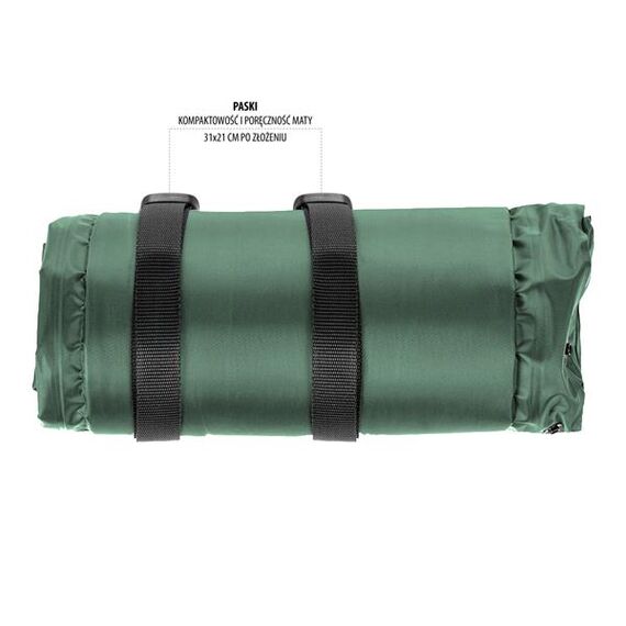 NILS CAMP mata turystyczna samopompująca 188x57cm NC4008 zielona, Kolor: zielony, Waga: 1, 14 zdjęcie