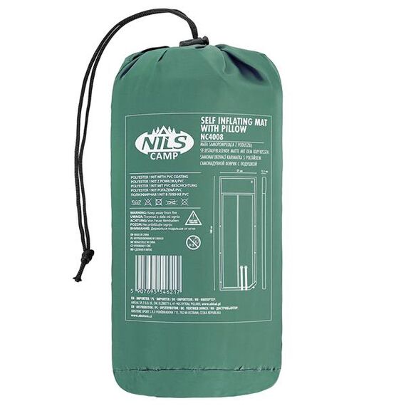 NILS CAMP mata turystyczna samopompująca 188x57cm NC4008 zielona, Kolor: zielony, Waga: 1, 15 zdjęcie