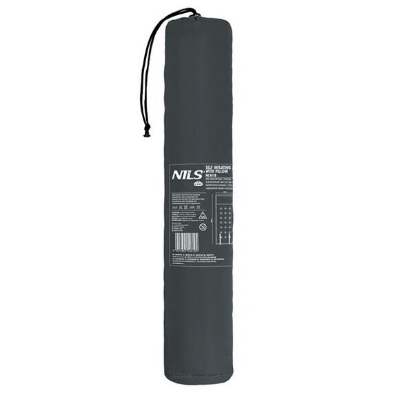 NILS CAMP mata samopompująca turystyczna z poduszką NC4018 zielona, Kolor: ciemnoszary, Waga: 1, 12 zdjęcie