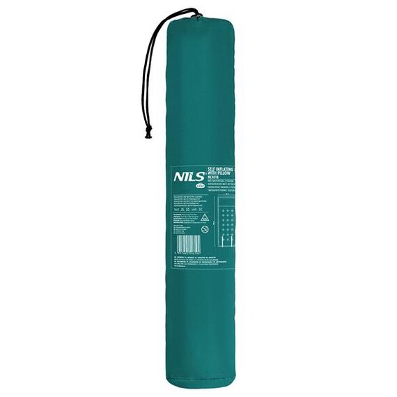 NILS CAMP mata samopompująca turystyczna z poduszką NC4018 zielona, Kolor: morski, Waga: 1, 12 zdjęcie