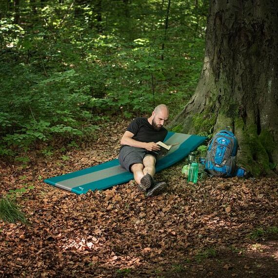 C4340 MATA SAMOPOMPUJĄCA NILS CAMP turkusowa, Kolor: turkusowo-szary, Waga: 1, 3 zdjęcie