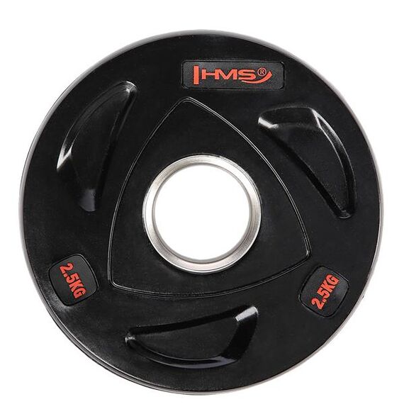 TOX02 CZARNY TALERZ OLIMPIJSKI OGUMOWANY 2.5 kg HMS