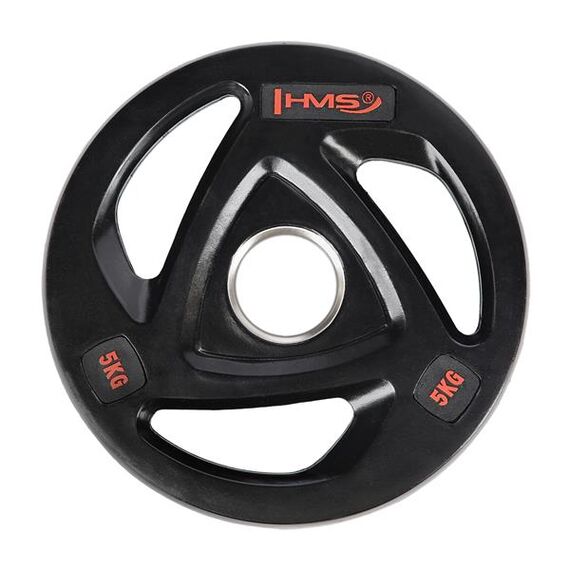 TOX05 CZARNY TALERZ OLIMPIJSKI OGUMOWANY 5 kg HMS