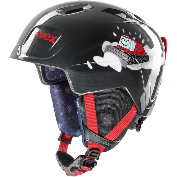 UVEX Kask dziecięcy Manic, Kolor: czarny, Rozmiar: 46-50