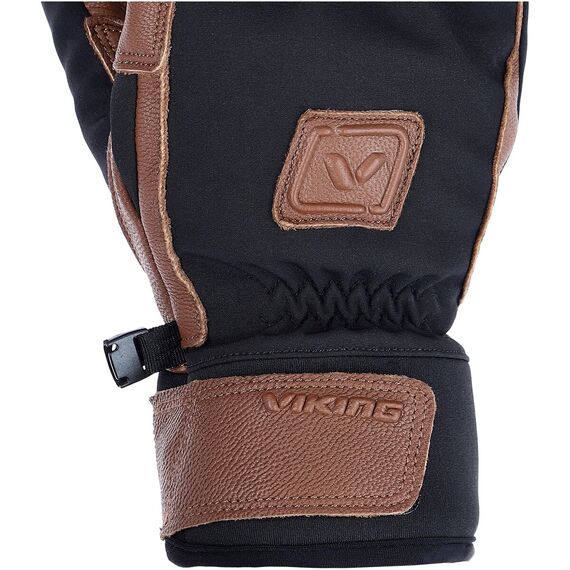 Rękawice Zimowe ze Skórą Naturalną VIKING Knox Multifunction, Kolor: czarny, Rozmiar: 7, 3 zdjęcie