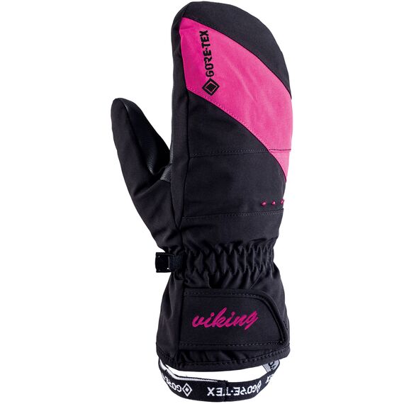 Rękawice Narciarskie Damskie Jednopalczaste VIKING Sherpa GTX Mitten Ski Lady Czarny/Różowy, Kolor: czarno-różowe, Rozmiar: 5