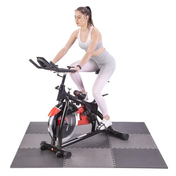 HMS mata typu puzzle pod sprzęt do ćwiczeń 9 elementów MP12 szare, Kolor: d.gray, Waga: 0,8, 22 zdjęcie