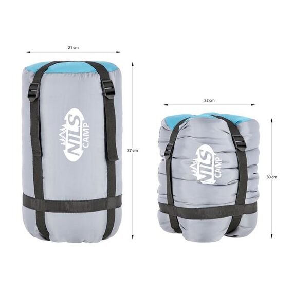 NILS CAMP śpiwór turystyczny typu kołdra z kapturem 205x75cm NC2008 zielony, Kolor: zielony, Waga: 0,8, Rozmiar: M, 18 zdjęcie