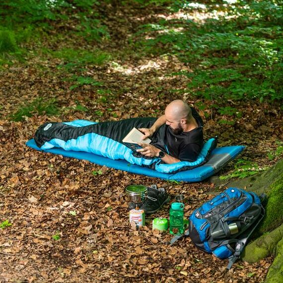 NILS CAMP śpiwór turystyczny 220x80cm kempingowy typu mumia NC2012 czerwony, Kolor: czerwono-niebieski, Waga: 1,1, 22 zdjęcie