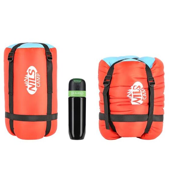 NILS CAMP śpiwór turystyczny 220x80cm kempingowy typu mumia NC2012 czerwony, Kolor: czerwono-niebieski, Waga: 1,1, 5 zdjęcie