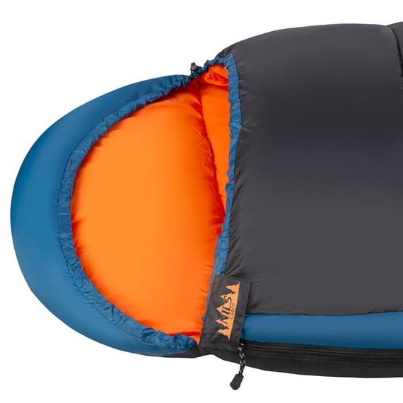 NILS CAMP śpiwór turystyczny 220x80cm kempingowy typu mumia NC2012, Kolor: granatowo-pomarańczowy, Waga: 1,1, 12 zdjęcie