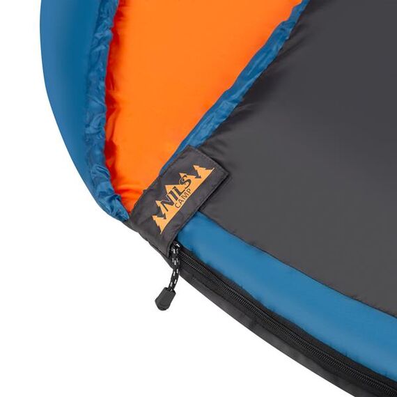 NILS CAMP śpiwór turystyczny 220x80cm kempingowy typu mumia NC2012, Kolor: granatowo-pomarańczowy, Waga: 1,1, 18 zdjęcie