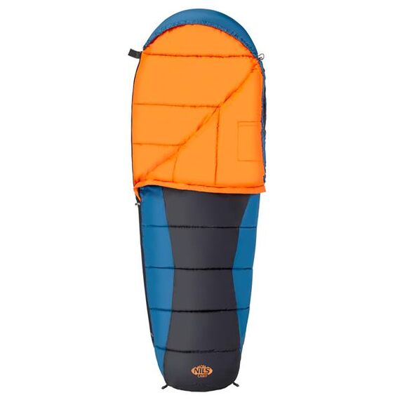 NILS CAMP śpiwór turystyczny 220x80cm kempingowy typu mumia NC2012, Kolor: granatowo-pomarańczowy, Waga: 1,1, 19 zdjęcie