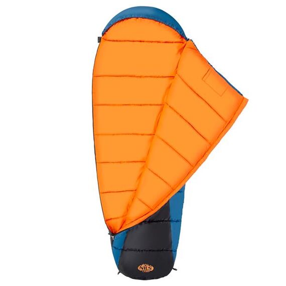NILS CAMP śpiwór turystyczny 220x80cm kempingowy typu mumia NC2012, Kolor: granatowo-pomarańczowy, Waga: 1,1, 20 zdjęcie