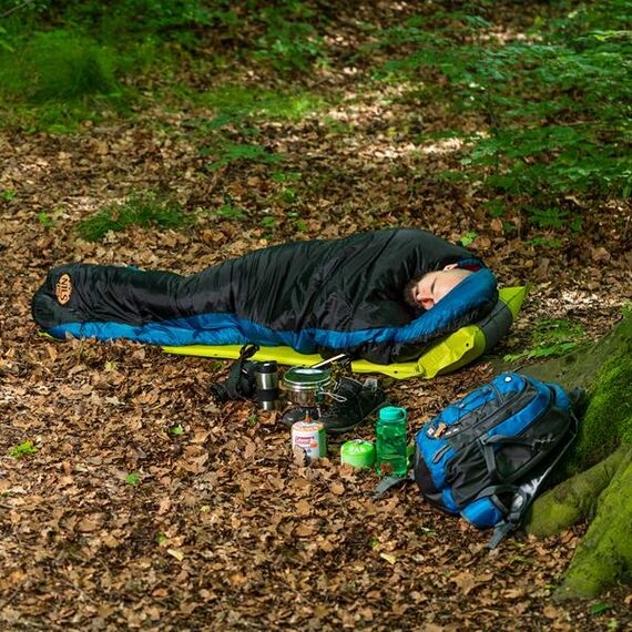 NILS CAMP śpiwór turystyczny 220x80cm kempingowy typu mumia NC2012, Kolor: granatowo-pomarańczowy, Waga: 1,1, 24 zdjęcie