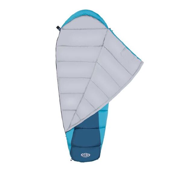 NILS CAMP śpiwór turystyczny 220x80cm kempingowy typu mumia NC2012, Kolor: szaro-niebieski, Waga: 1,1, 20 zdjęcie