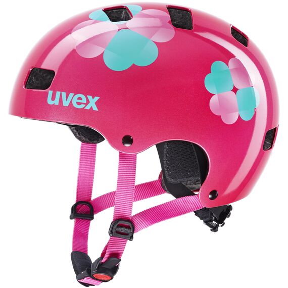 UVEX kask rowerowy dziecięcy z regulacją rozmiaru Kid 3 czerwony, Kolor: czerwony, Rozmiar: 51-55