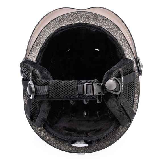 METEOR kask narciarski z przyłbicą męski regulowany Falven czarny, Kolor: czarny, Rozmiar: 53-55, 5 zdjęcie