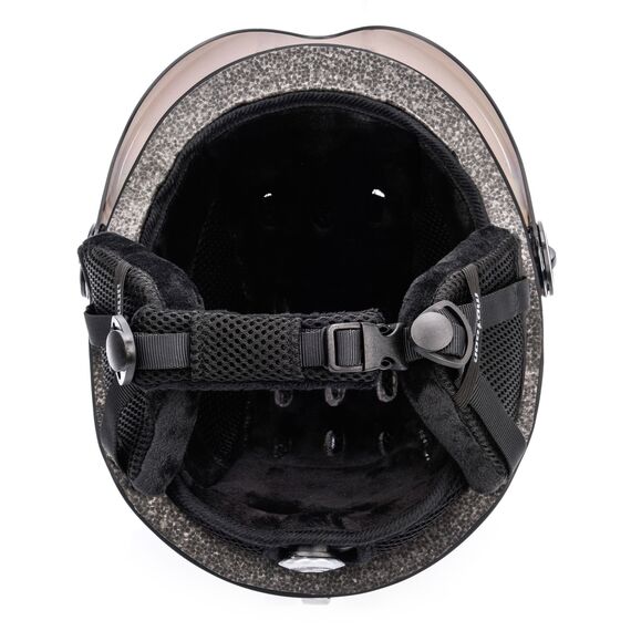 METEOR kask narciarski z przyłbicą męski regulowany Falven czarny, Kolor: czarny, Rozmiar: 58-61, 5 zdjęcie