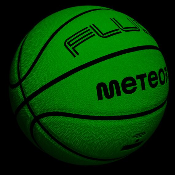 METEOR Piłka koszykowa Fluo Biały/neonowy zielony 7, 4 zdjęcie