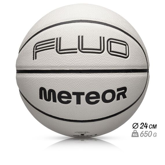 METEOR Piłka koszykowa Fluo Biały/neonowy zielony 7, 5 zdjęcie