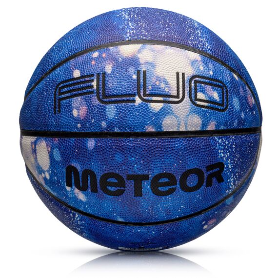 METEOR Piłka do kosza Fluo Niebieski/biały 7