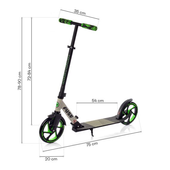 METEOR Hulajnoga Fuse zielony, 7 zdjęcie