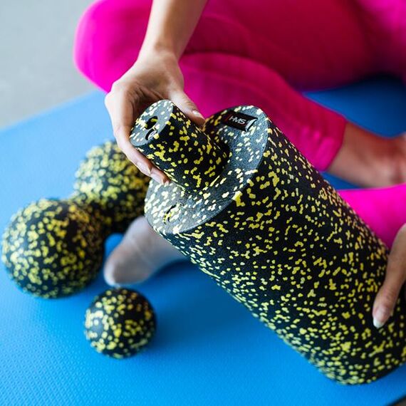 HMS FSBM04 BLACK-YELLOW SET ZESTAW DO MASAŻU WAŁKI/PIŁKI(4 szt), 10 zdjęcie