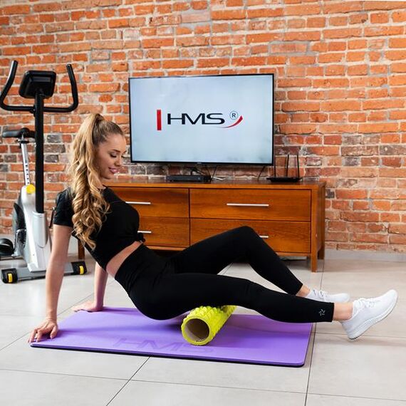 HMS PREMIUM mata fitness klubowa z otworami MFK01 fioletowa/czarna, Kolor: fioletowy/czarny, 5 zdjęcie