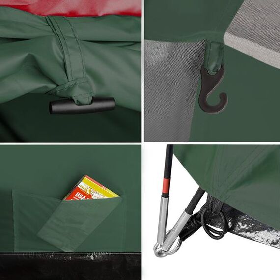 NILS CAMP NC6013 ZIELONO-CZERWONY NAMIOT KEMPINGOWY ROCKER, 12 zdjęcie