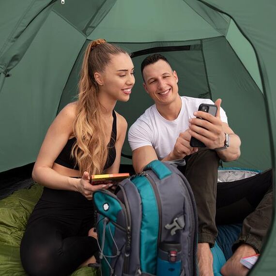 NILS CAMP NC6013 ZIELONO-CZERWONY NAMIOT KEMPINGOWY ROCKER, 16 zdjęcie