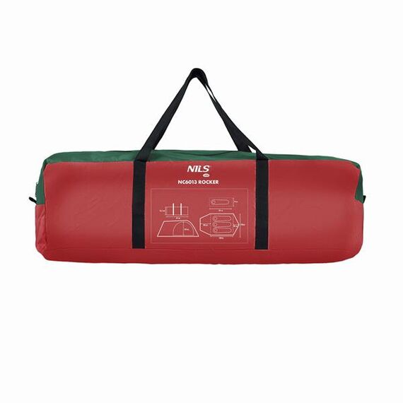 NILS CAMP NC6013 ZIELONO-CZERWONY NAMIOT KEMPINGOWY ROCKER, 6 zdjęcie