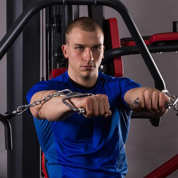 HMS uchwyt do wyciągu górnego i dolnego pojedynczy UW03, Kolor: srebrny, 5 zdjęcie