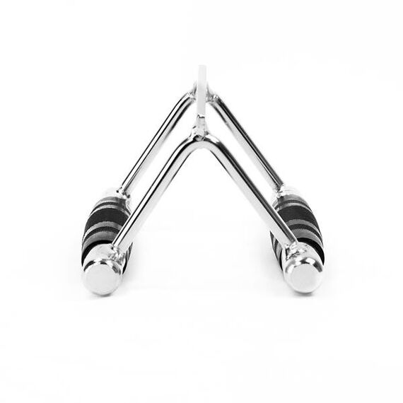 HMS uchwyt do wyciągu atlasu podwójny stalowy UW04 srebrny, Kolor: srebrny/czarny, 4 zdjęcie