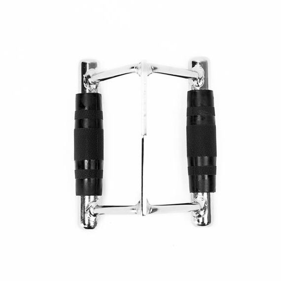 HMS uchwyt do wyciągu atlasu podwójny stalowy UW04 srebrny, Kolor: srebrny/czarny, 5 zdjęcie