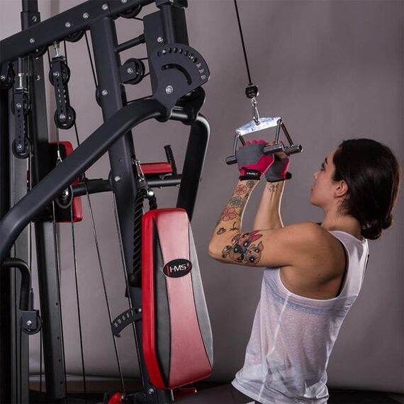 HMS uchwyt do wyciągu atlasu podwójny stalowy UW05 srebrny, Kolor: stalowy, 7 zdjęcie