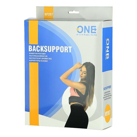 ONE FITNESS KP207 KOREKTOR POSTAWY, Kolor: czarny, Rozmiar: M, 14 zdjęcie