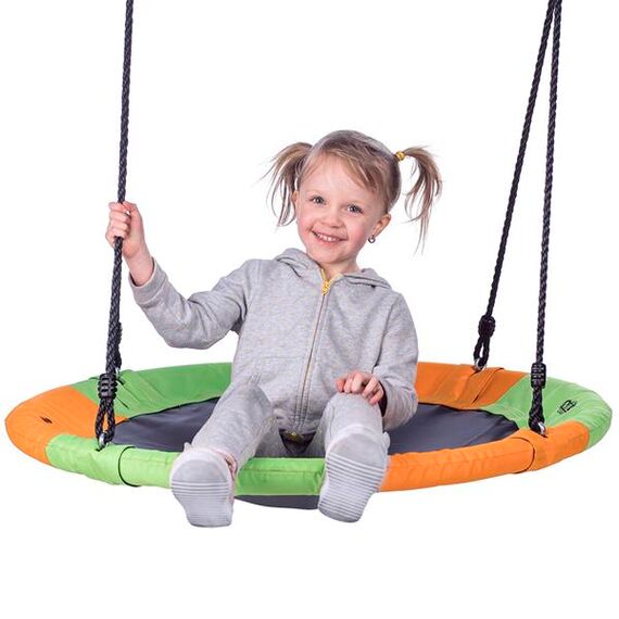 NILS NB5003 BOCIANIE GNIAZDO HUŚTAWKA POMARAŃCZOWO ZIELONY ŚR.90 CM, 8 zdjęcie