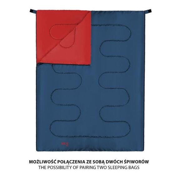 NILS CAMP NC2002 NIEBIESKO-CZERWONY ŚPIWÓR, 3 zdjęcie