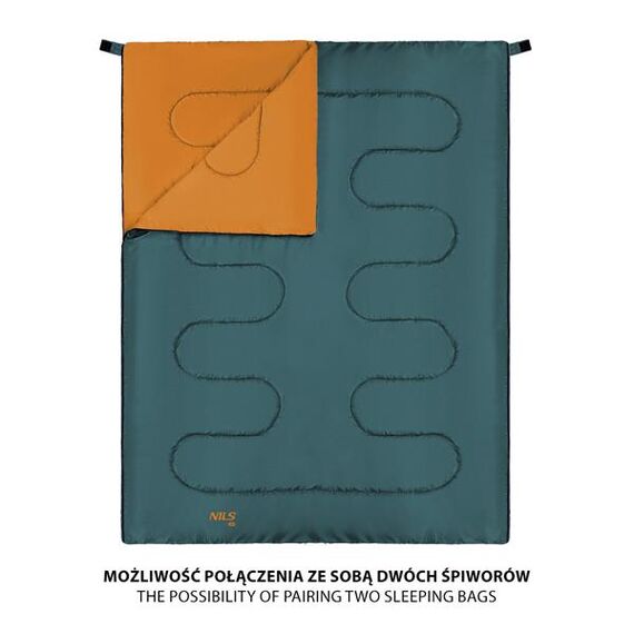 NILS CAMP NC2002 ZIELONO-POMARAŃCZOWY ŚPIWÓR, 4 zdjęcie