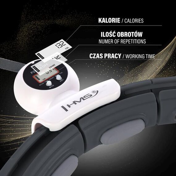 HMS HHM15 HULA HOP BLACK Z MAGNESEM I OBCIĄŻNIKIEM + LICZNIK, 11 zdjęcie