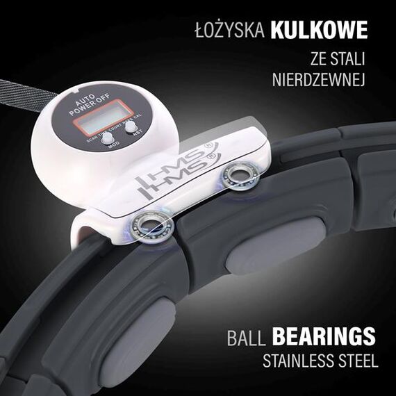 HMS HHM15 HULA HOP BLACK Z MAGNESEM I OBCIĄŻNIKIEM + LICZNIK, 7 zdjęcie