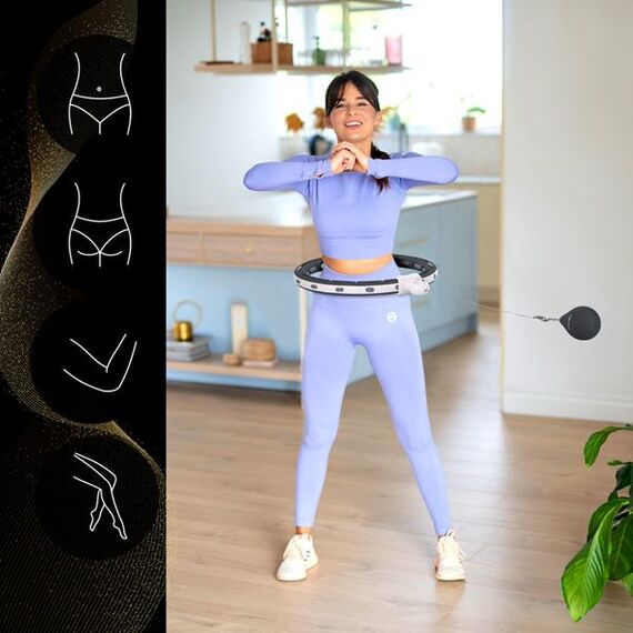 HMS HHM15 HULA HOP BLACK Z MAGNESEM I OBCIĄŻNIKIEM + LICZNIK, 8 zdjęcie