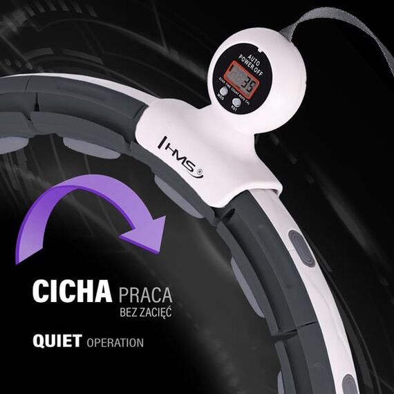 HMS HHM15 HULA HOP BLACK Z MAGNESEM I OBCIĄŻNIKIEM + LICZNIK, 9 zdjęcie