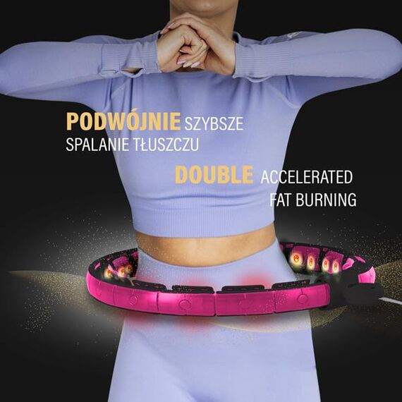 HMS HHM16 HULA HOP BLACK/PINK Z MAGNESAMI I OBCIĄŻNIKIEM + LICZNIK, Kolor: czarny/różowy, 10 zdjęcie