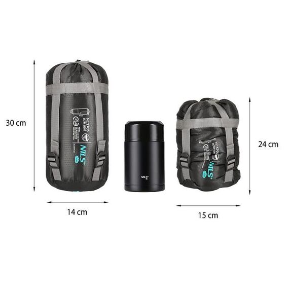 NILS CAMP NC1705 ŚPIWÓR ULTRA LIGHT CZARNO-MIĘTOWY, 9 zdjęcie